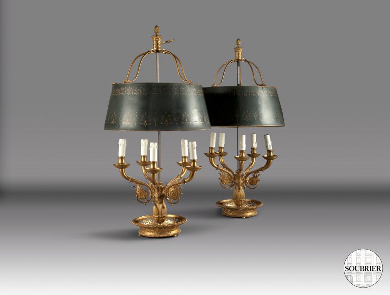 Lampes bouillottes Empire