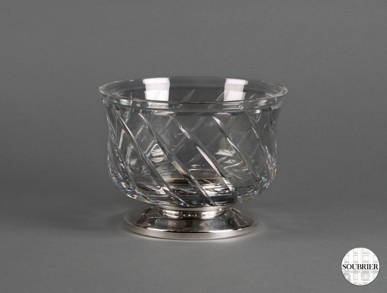 Pedestal cut crystal bowl