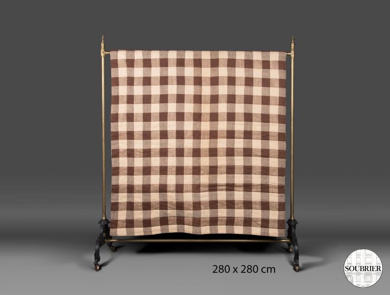 Brown squares bedspread