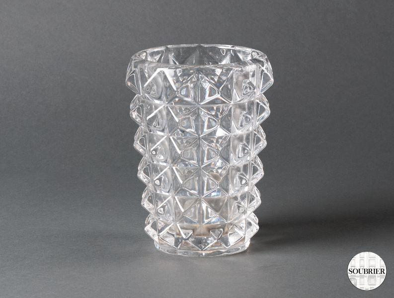 Vase en losange et en cristal