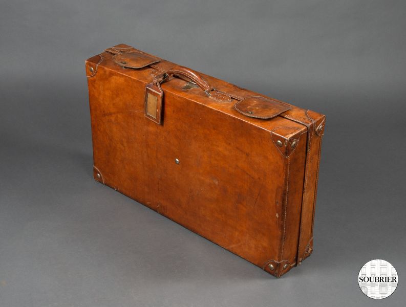 Leather suitcase