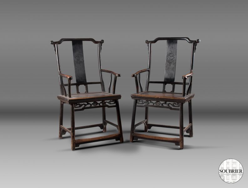 Fauteuils chinois en bois