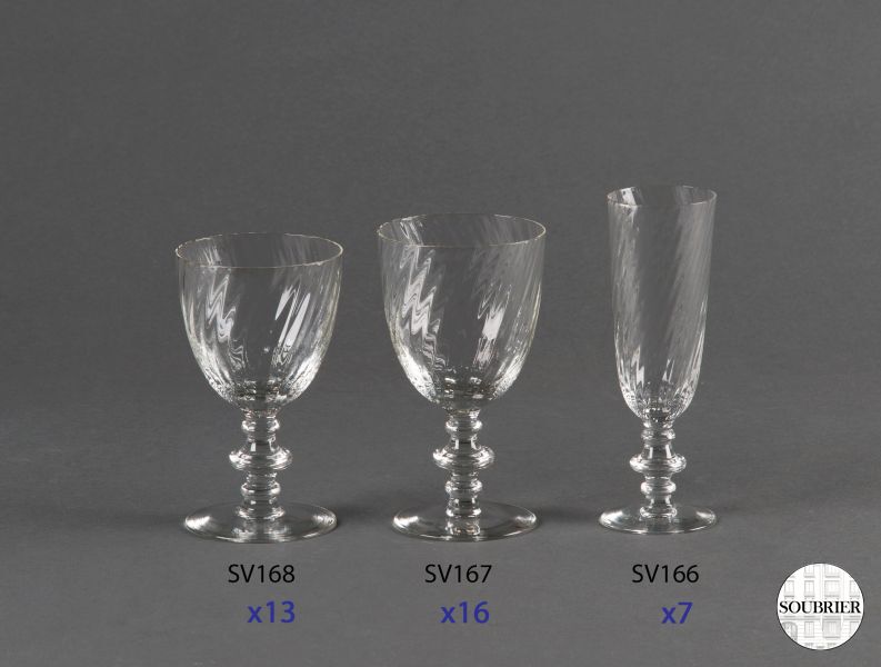 Twisted glassware