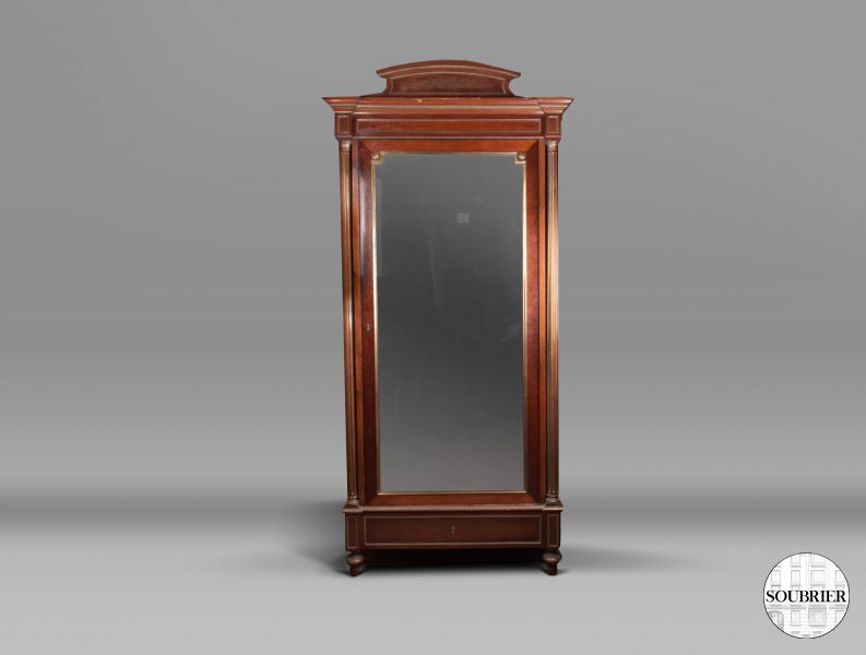 Mirror mahogany wardrobe