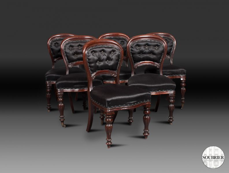 6 chaises Napoléon III