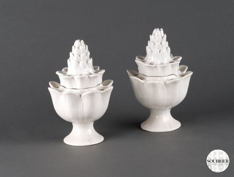 Flower holder white china vases