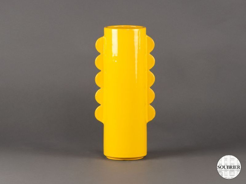vase moderne céramique jaune