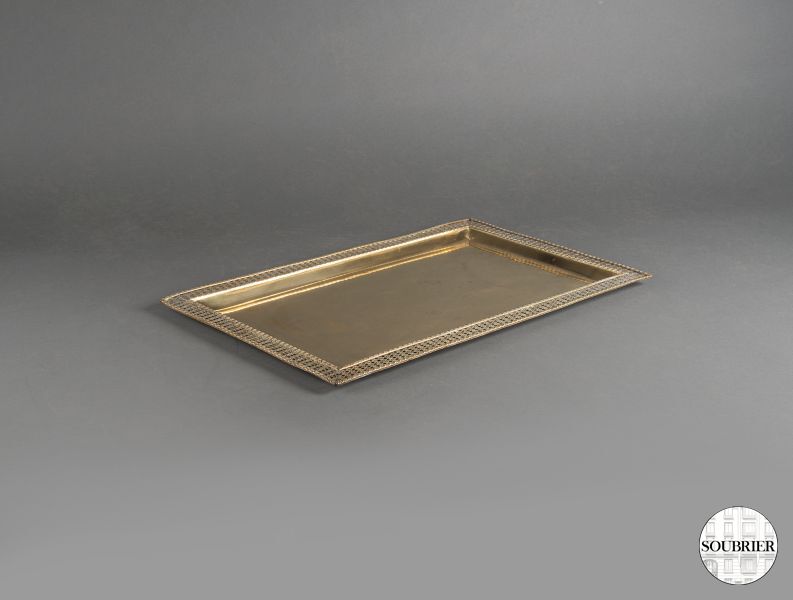 Openwork golden tray