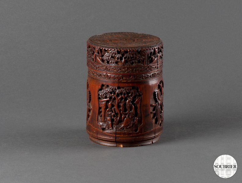 Indian tobacco jar timber