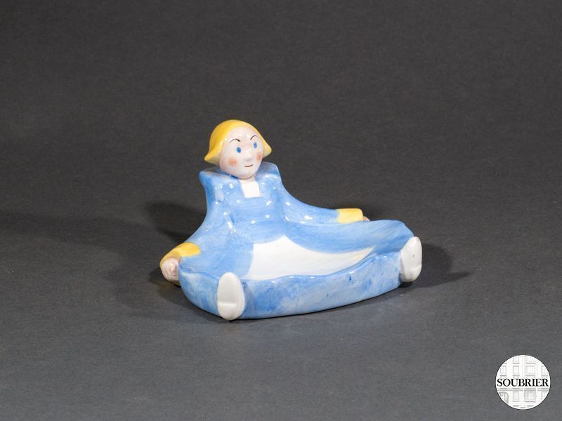 Cendrier Bécassine bleu