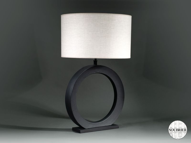 Grosse lampe cercle noir