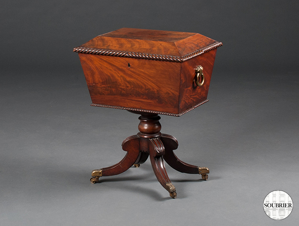 Mahogany tea caddy