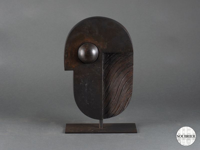 Sculpture abstraite en métal 
