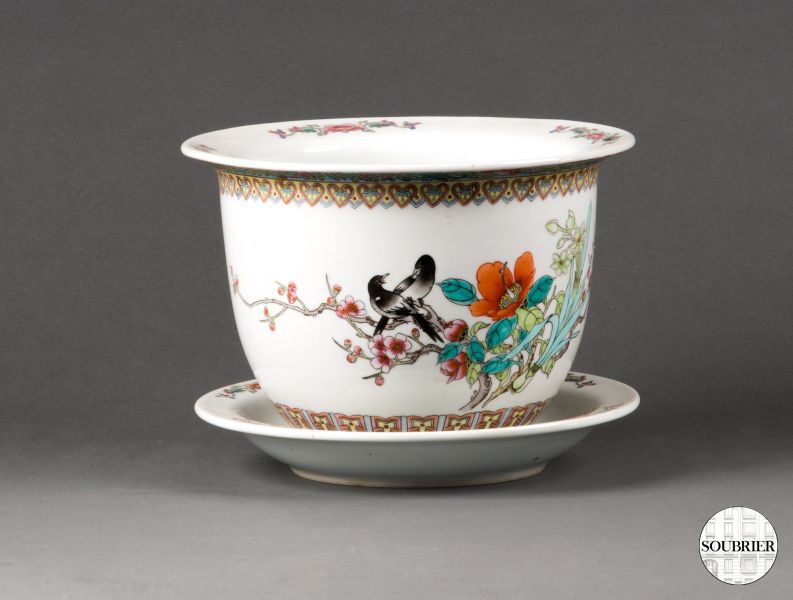 Cache pot en porcelaine chinois