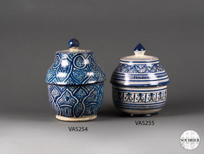 Vases chinois bleus