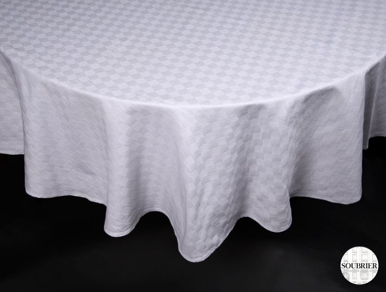 Round damask tableclothes