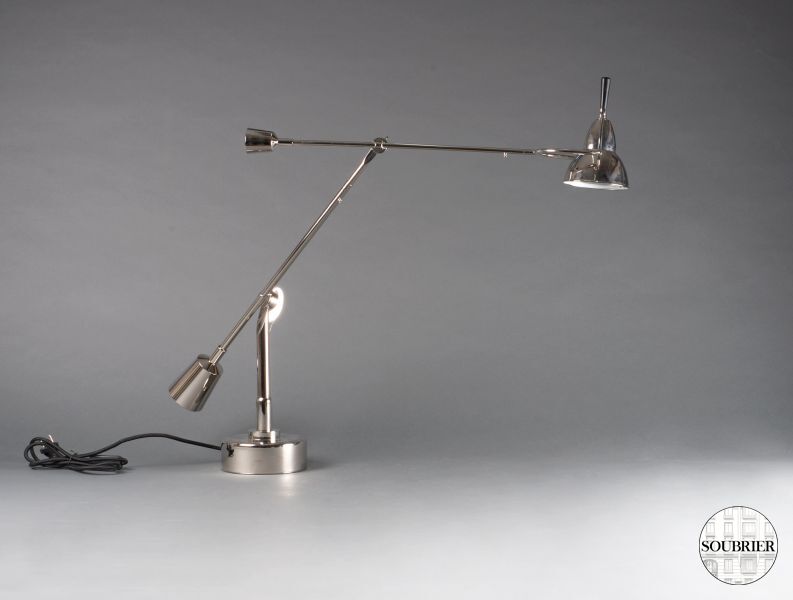 swing arms chrome-plated desk lamp