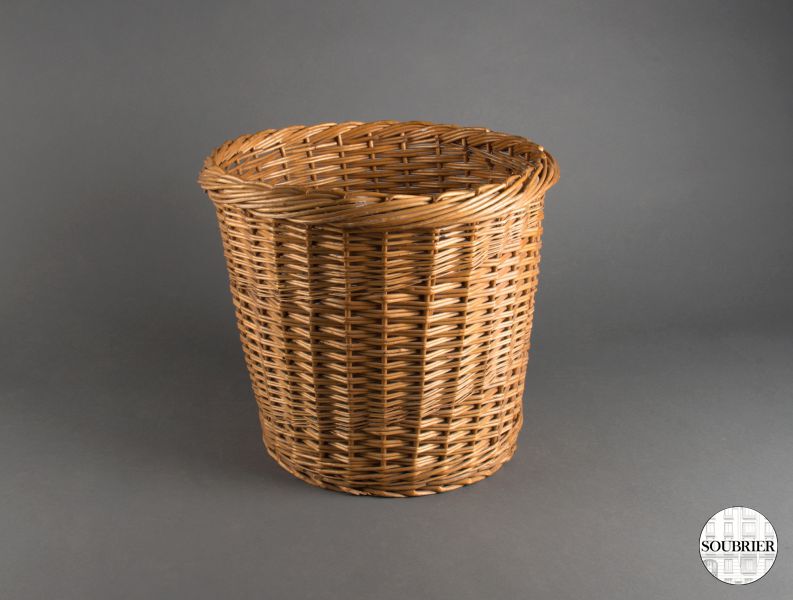 Wicker wastepaper basket