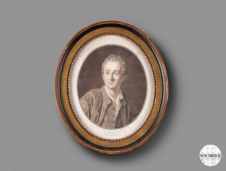 Gravure ovale de Diderot