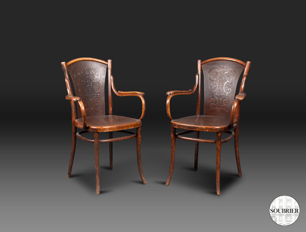 Fauteuils de bistrot Thonet