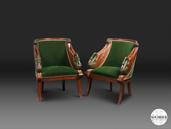 Pair of armchairs Restoration