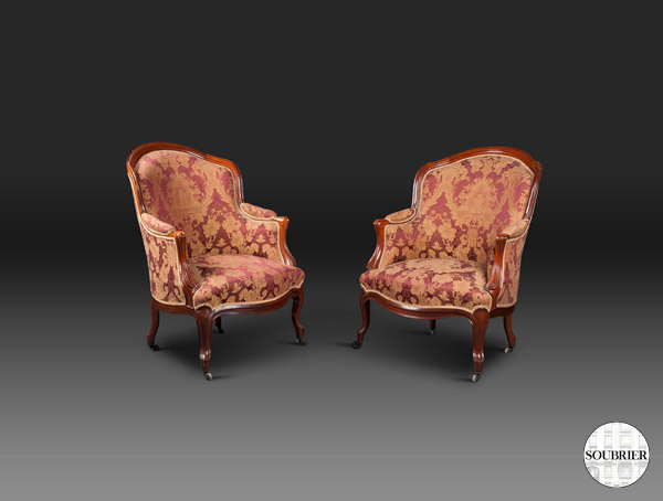 Pair of Louis XV style armchair