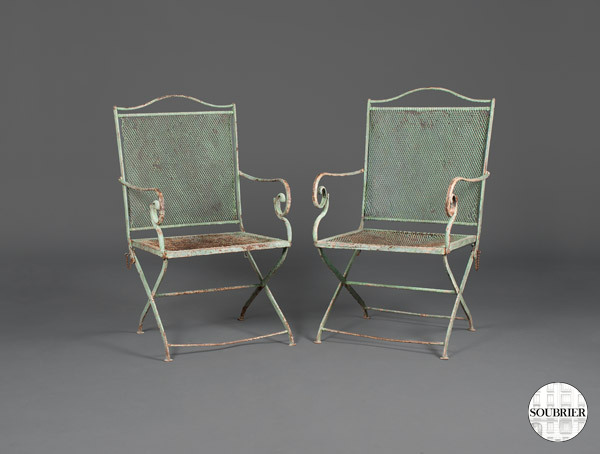 Pair of garden chairs