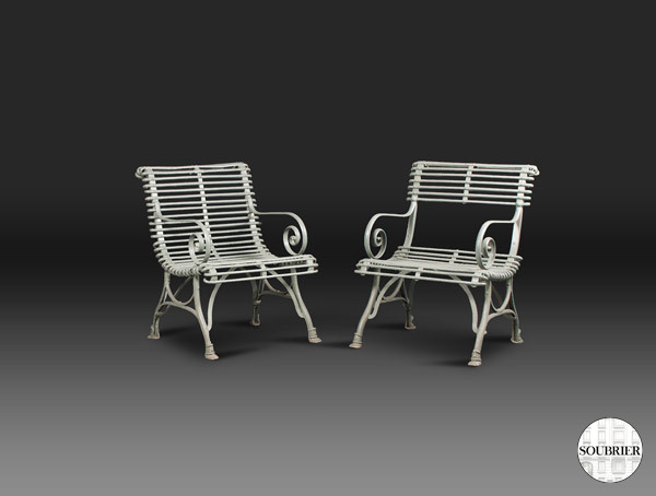 Paire de fauteuils de jardin