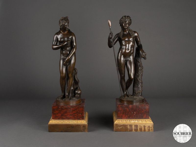 Deux bronzes à l'antique