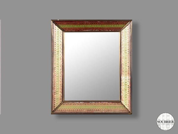 Miroir à décor orientaliste XIXe