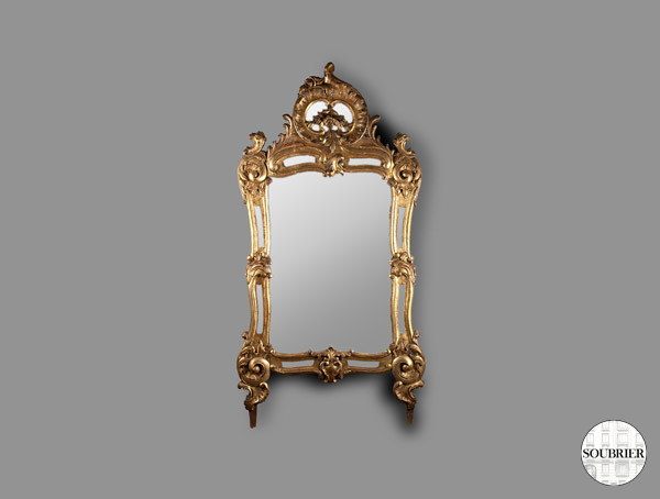 Miroir doré Louis XV