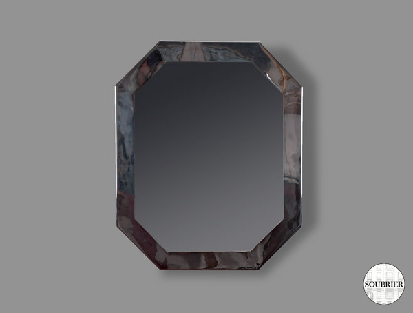 Octagonal metal mirror