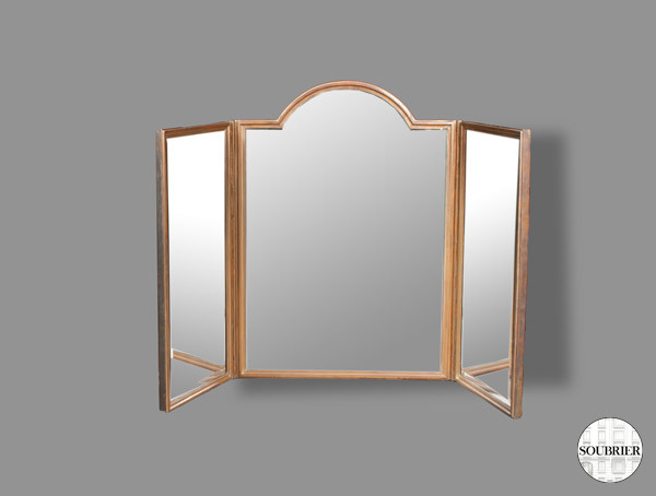 Grand miroir triptyque XXe