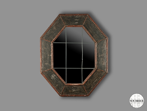 Miroir octogonal quadrillé