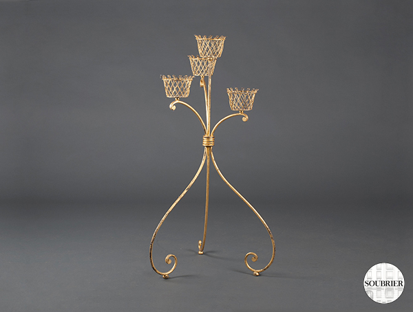 Gilt wrought iron planter