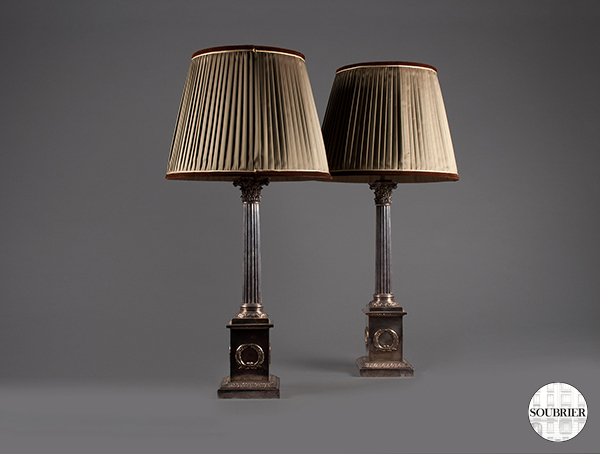 Lamps silver metal