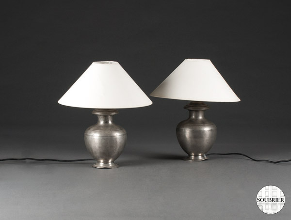 Paire de lampes XXe 