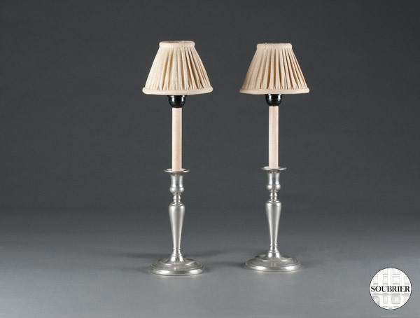 Paire de lampes bourgeoirs