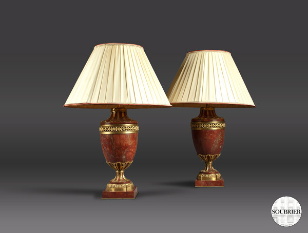Lampes-vases Louis XVI
