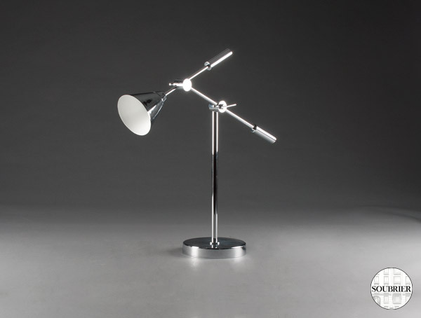 Lampe métal chromé 1970