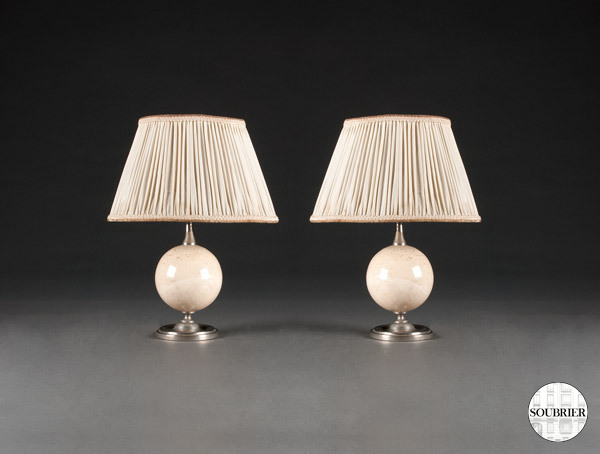 Paire de lampes XXe