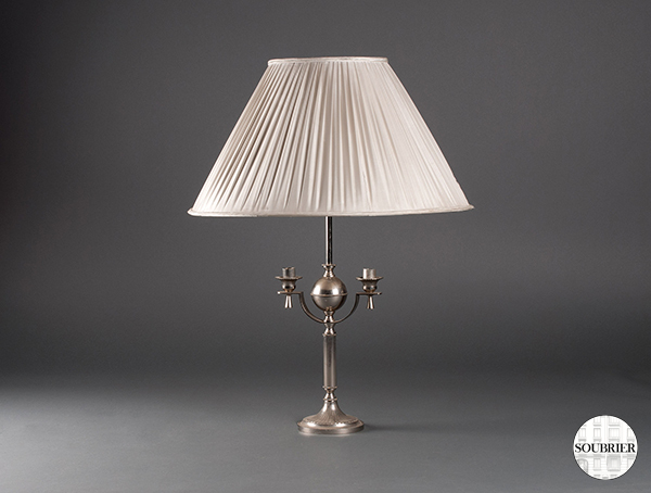 Silver metal lamp nineteenth