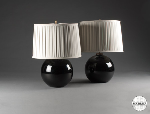 Pair of balls lamps twentieth