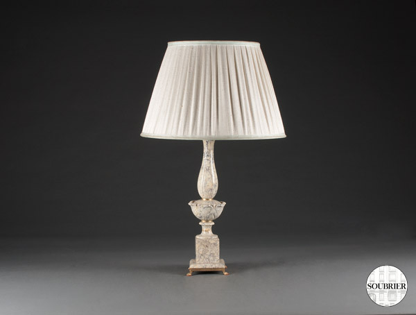 Lampe scagliola XIXe