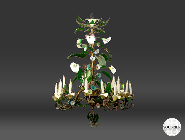 Chandelier with bindweed