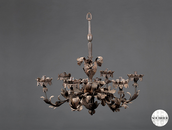 Wrought iron chandeliers