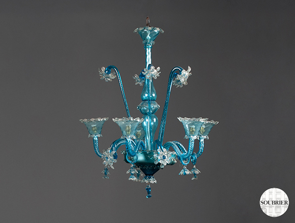 Lustre en verre de Murano