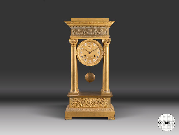 Gilt bronze clock