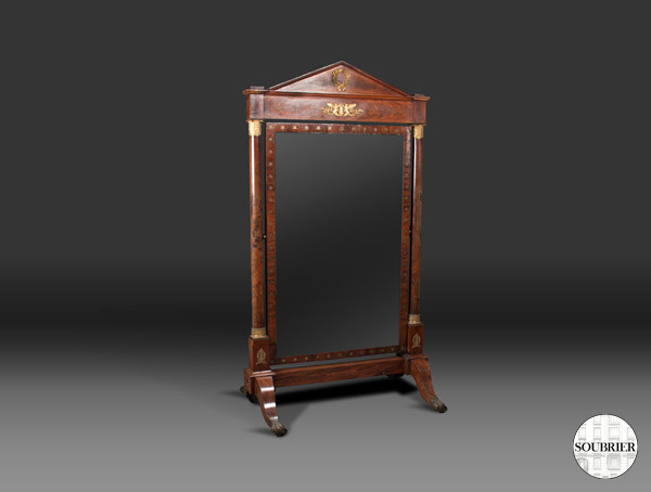 Empire Mahogany Cheval Mirror