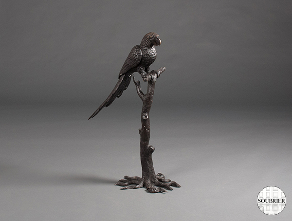 Perroquet en bronze